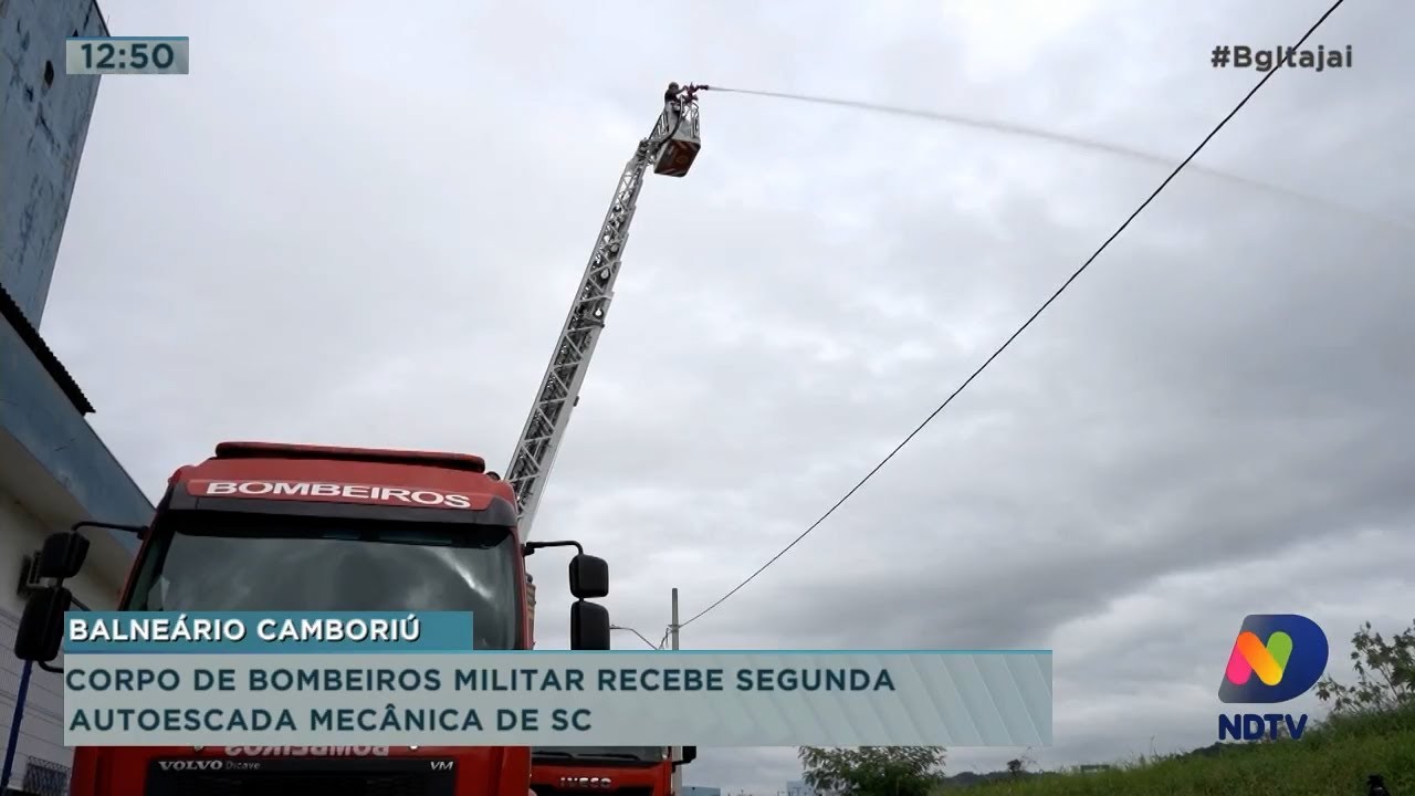 Corpo de bombeiros militar de Balneário Camboriú recebe segunda auto escada mecânica de SC