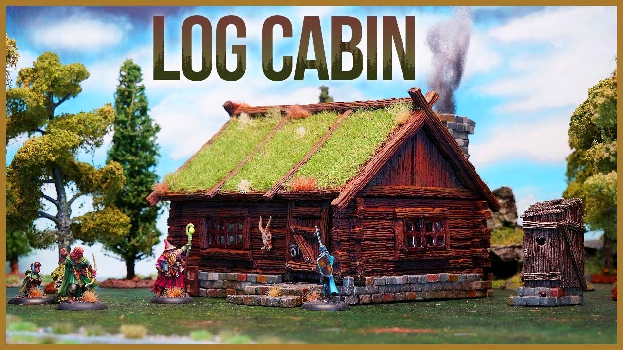 LOG CABIN for Wargaming, D&D, Frostgrave, Warhammer, AoS 🏠! MY FIRST HOUSE on the channel!