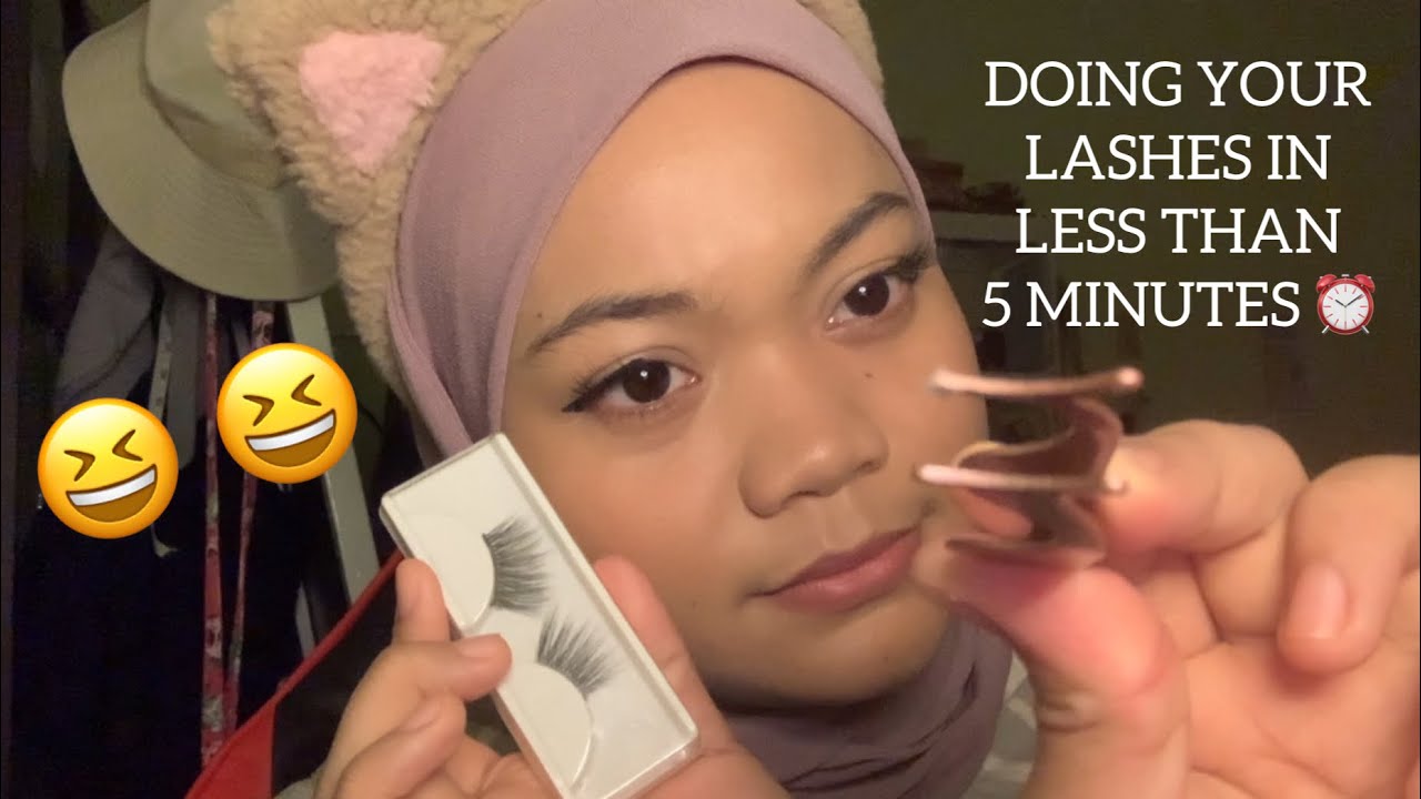 doing your eyelashes in less than 5 minutes ASMR (malaysia)