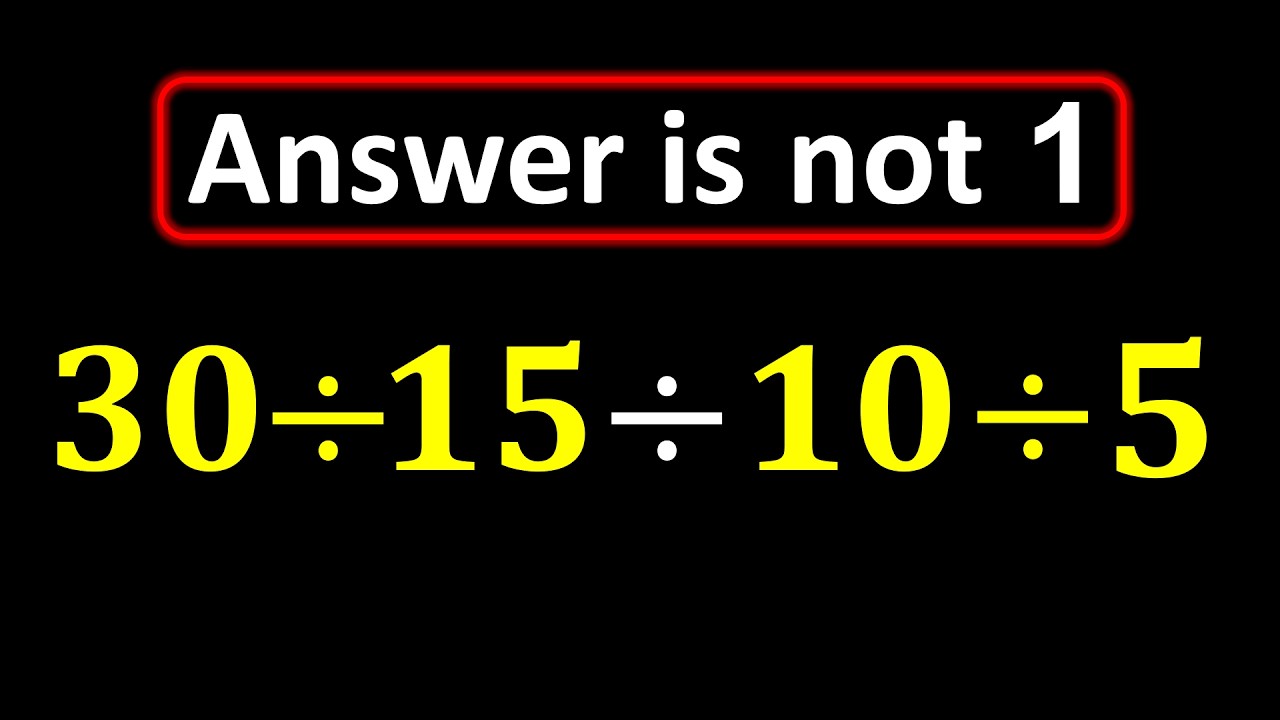 Most People Get This Simple Math Question Wrong!