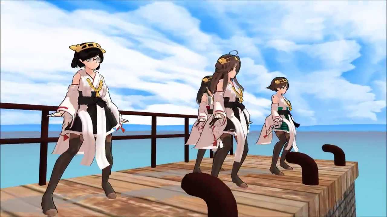 【艦これMMD】メグメグファイアー☆エンドレスナイト 【金剛4姉妹】