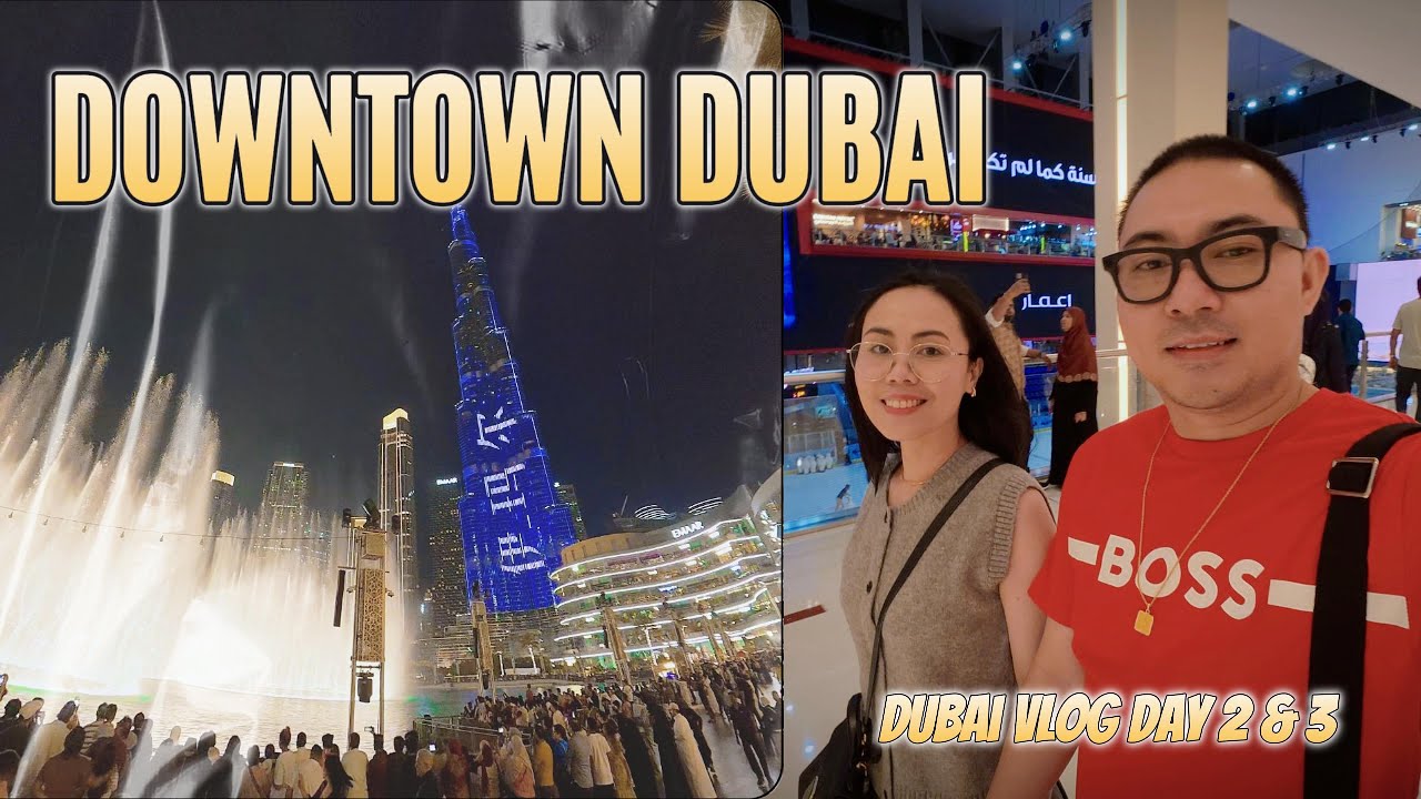Dubai Nights | Burj Khalifa Views, Dubai Mall & Fountain Show | Day 2 & 3 Vlog!
