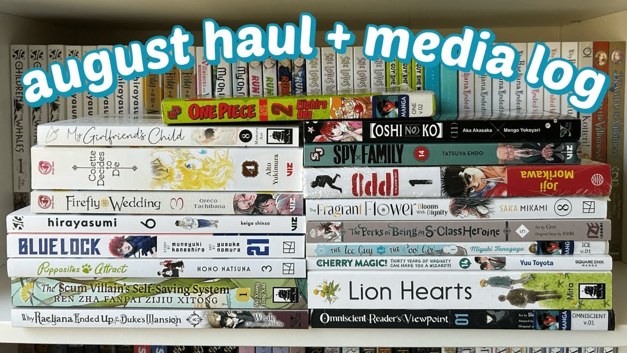 manga haul & media log - august 2025