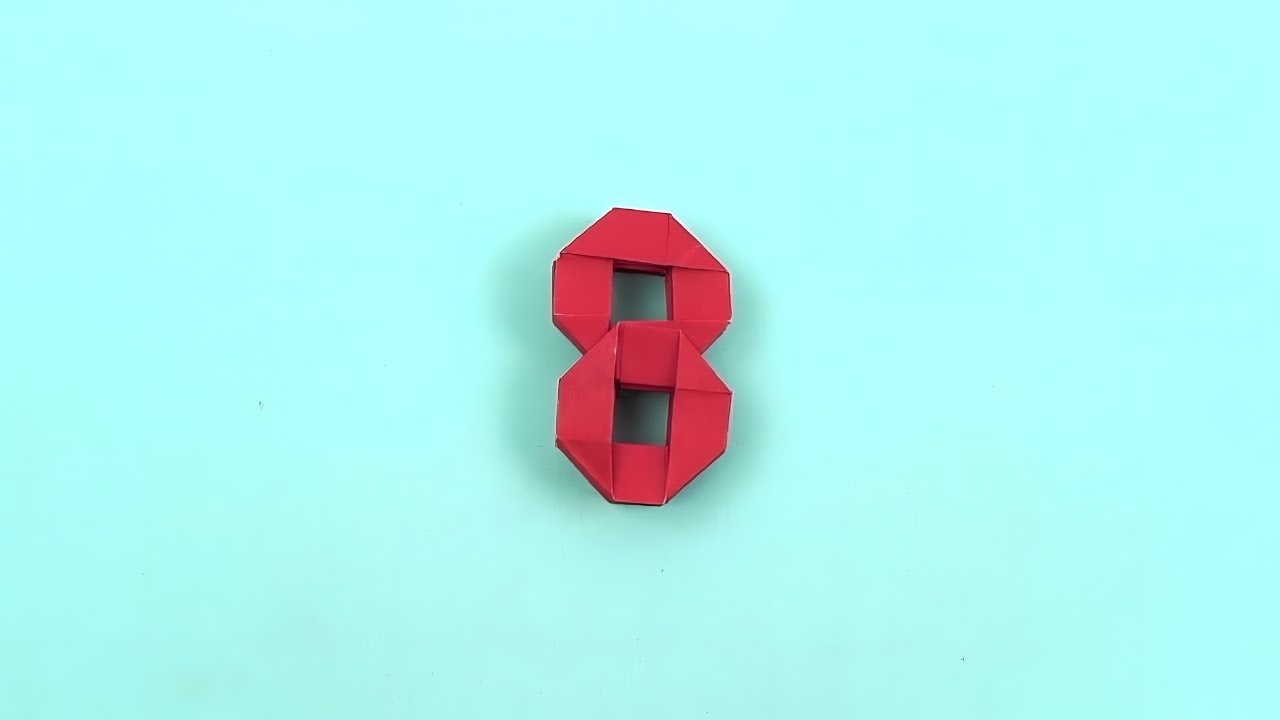 Origami Chiffre 8 – Tutoriel simple pour plier le nombre 8 en papier