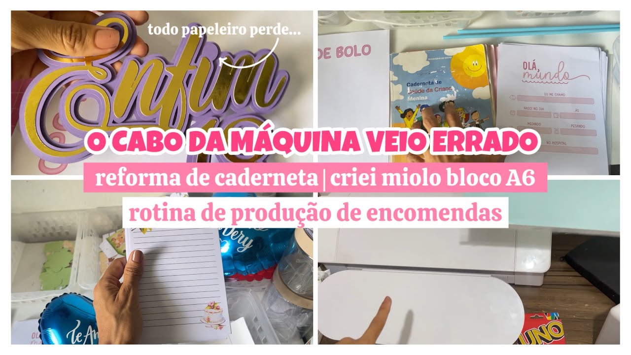 VEIO ERRADO! | mestre em perder isso | reforma de caderneta | criei miolo A6 | rotina de encomendas