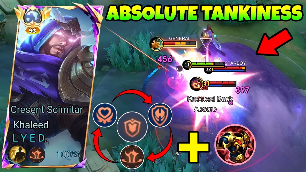 KHALEED SUPER FULL TANK BUILD AND EMBLEM IS BACK!🤫 (98% UNSTOPPABLE) | MLBB