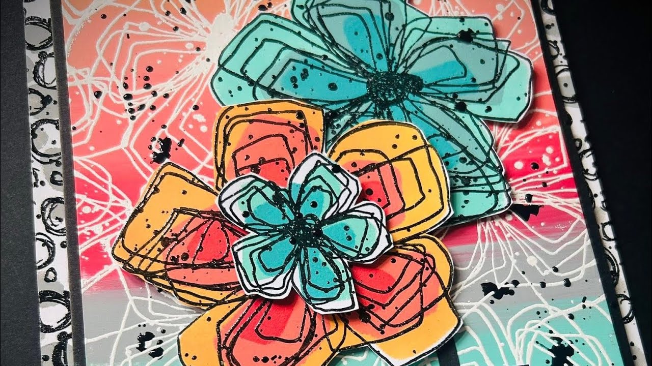 Paperartsy Tracy Scott Live 04.08.2025 with Stamp Set TS024 & Stencil PS474