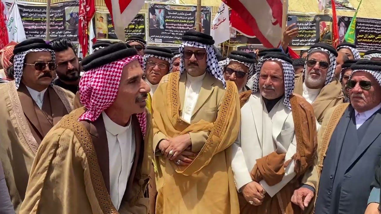 فزعة قبيلة ال حسن إلى بني حسن بوفاة الأمير مثنى ال حاتم رحمه الله. الشاعر محسن مراد الحسناوي