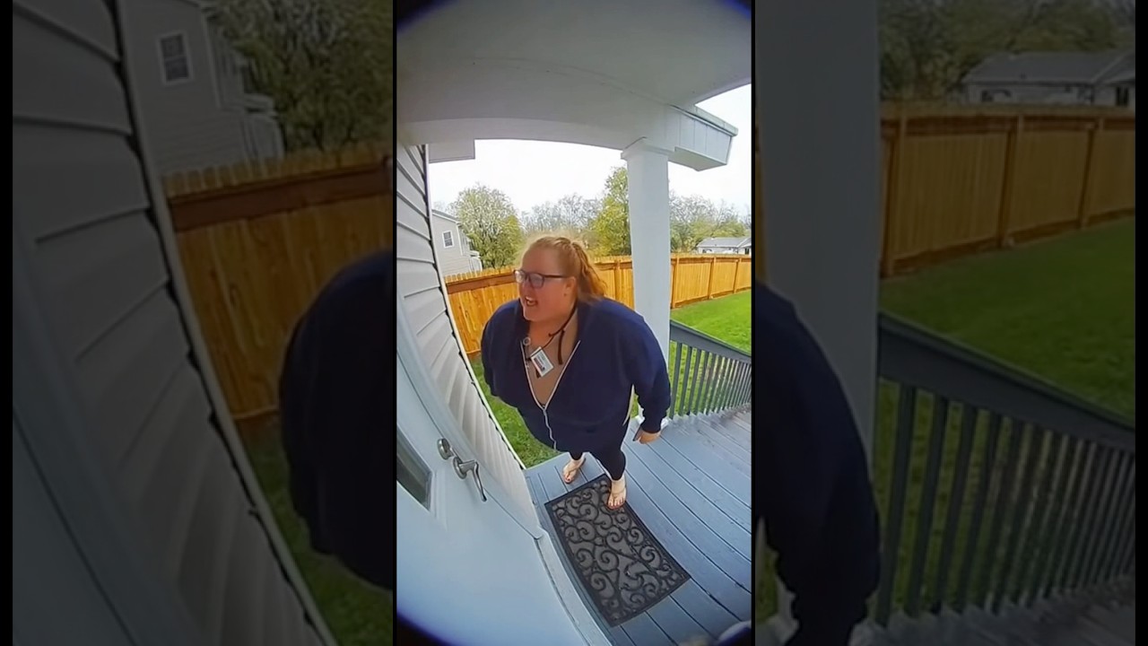 HOA Manager INTENTIONALLY Falls on Homeowners Porch 🤦&zwj;♂️ #ring #doorbell #crazy #hoa #viral #funny
