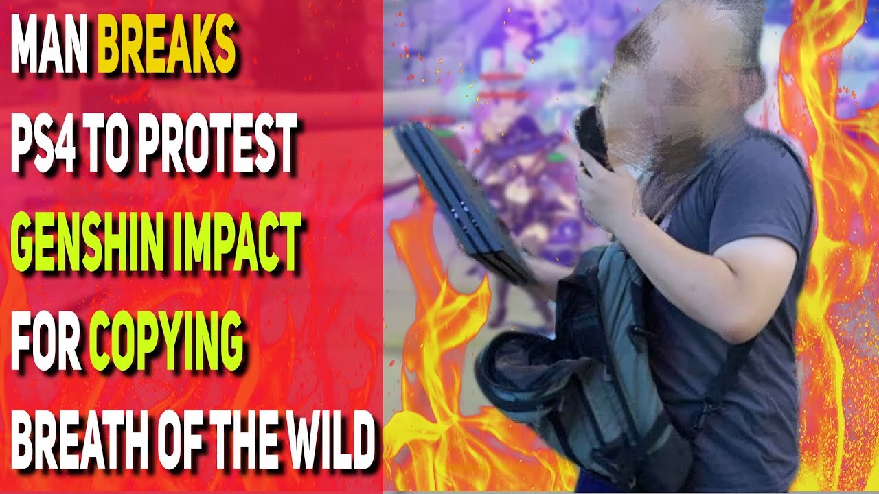 Man Breaks PS4 to Protest Genshin Impact for COPYING Breath of the Wild