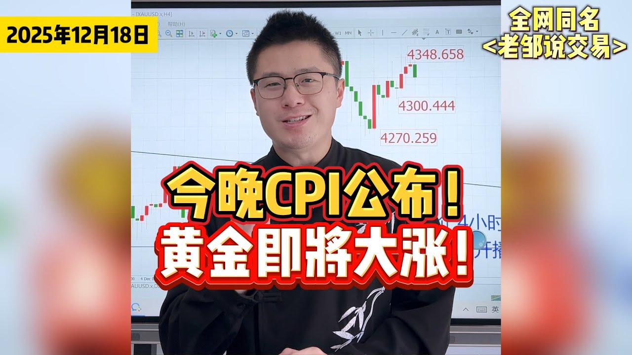 注意！今晚美国CPI数据即将公布！黄金马上要大涨了！