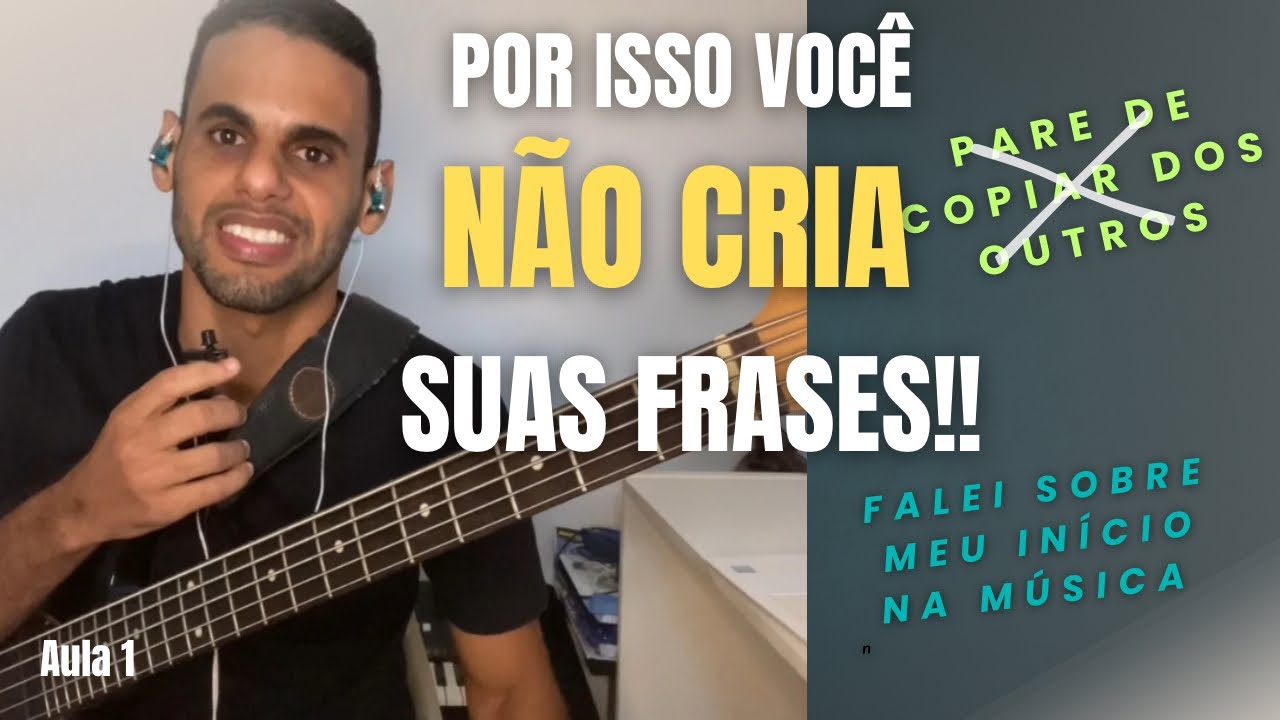 Pare de Copiar Frases — Crie as Suas e Soe Original no Baixo - Aula 1 #harmonia #music #bass 