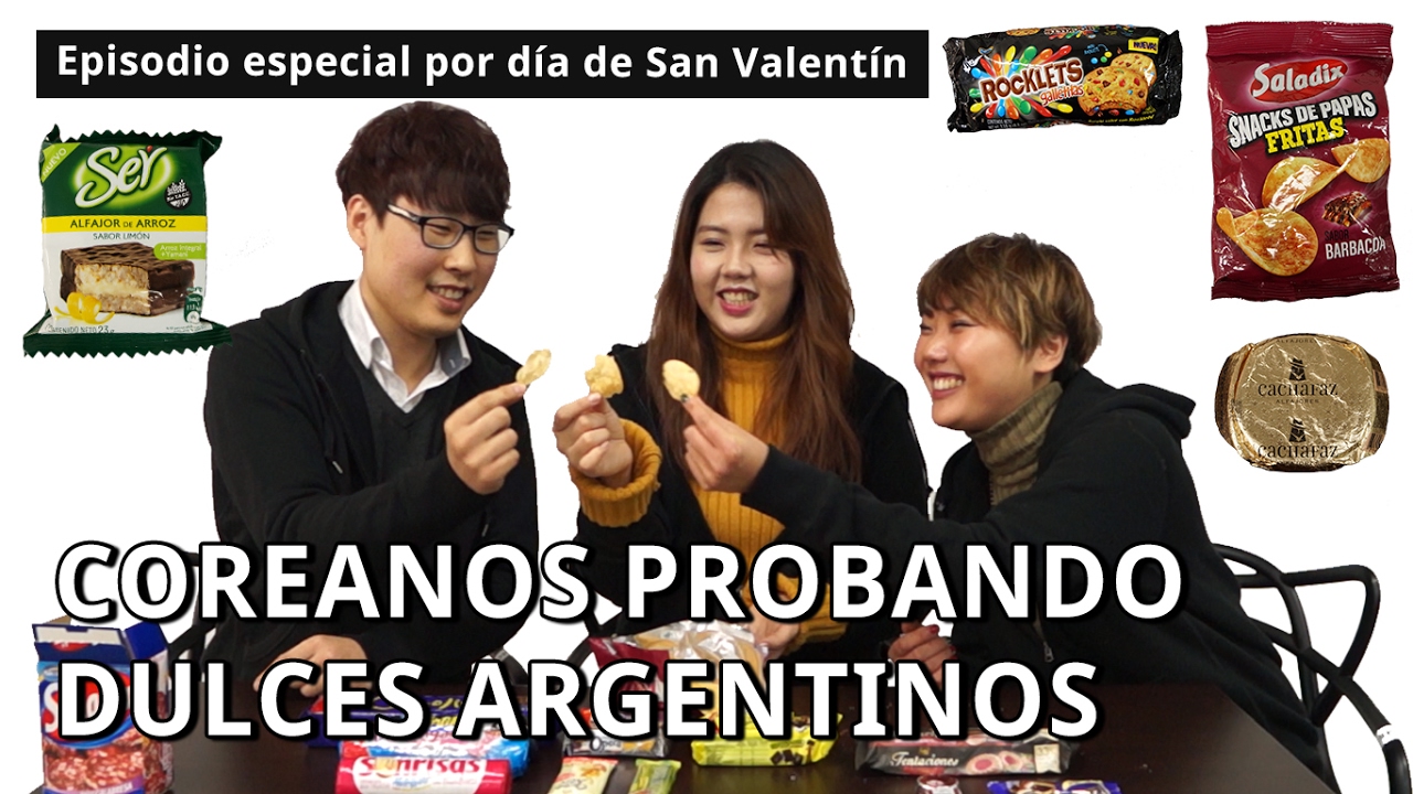 Coreanos probando dulces argentinos #01 - día de San Valentín