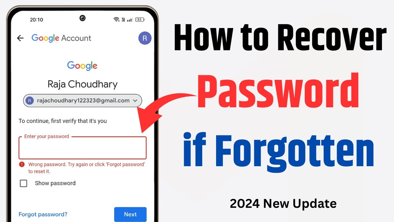 How to Reset or Recover Gmail Account Password if Forgotten 2024