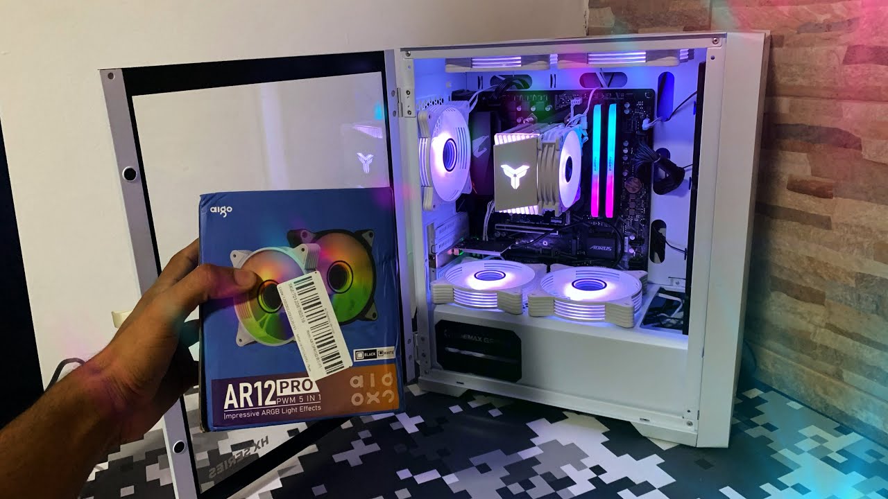 FANS AIGO AR12 PRO - Esse é o kit ideal para o seu PC GAMER / unboxing + instalação