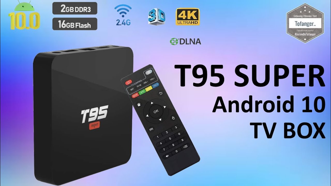 T95 Super Android TV Box - 2 ГБ оперативной памяти 16 ГБ для хранения - Android 10 - Распаковка