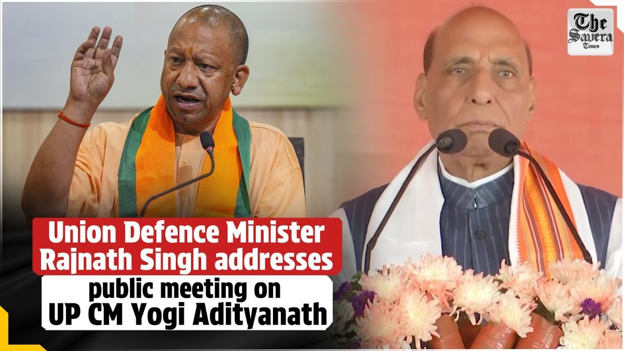 Union Defence Minister Rajnath Singh addresses public meeting on UP CM Yogi Adityanath