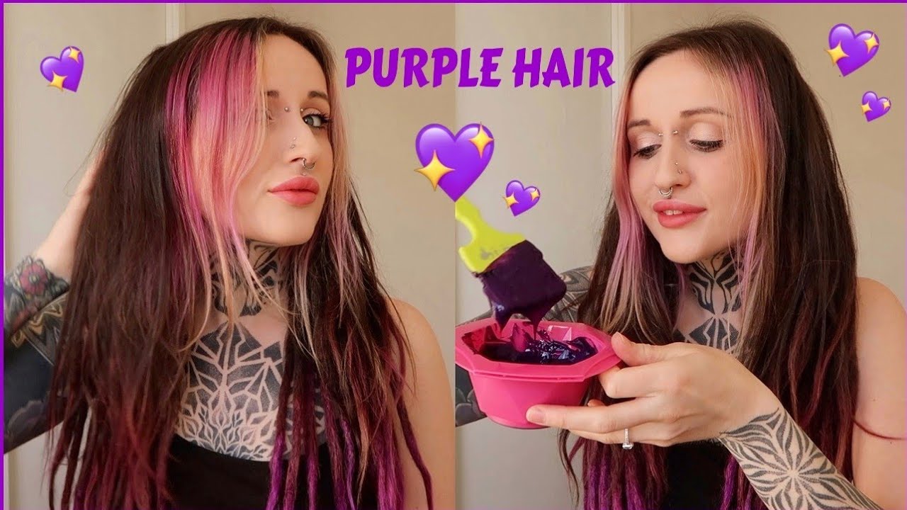 Dyeing My Hair Purple + Cutting My Bangs!
