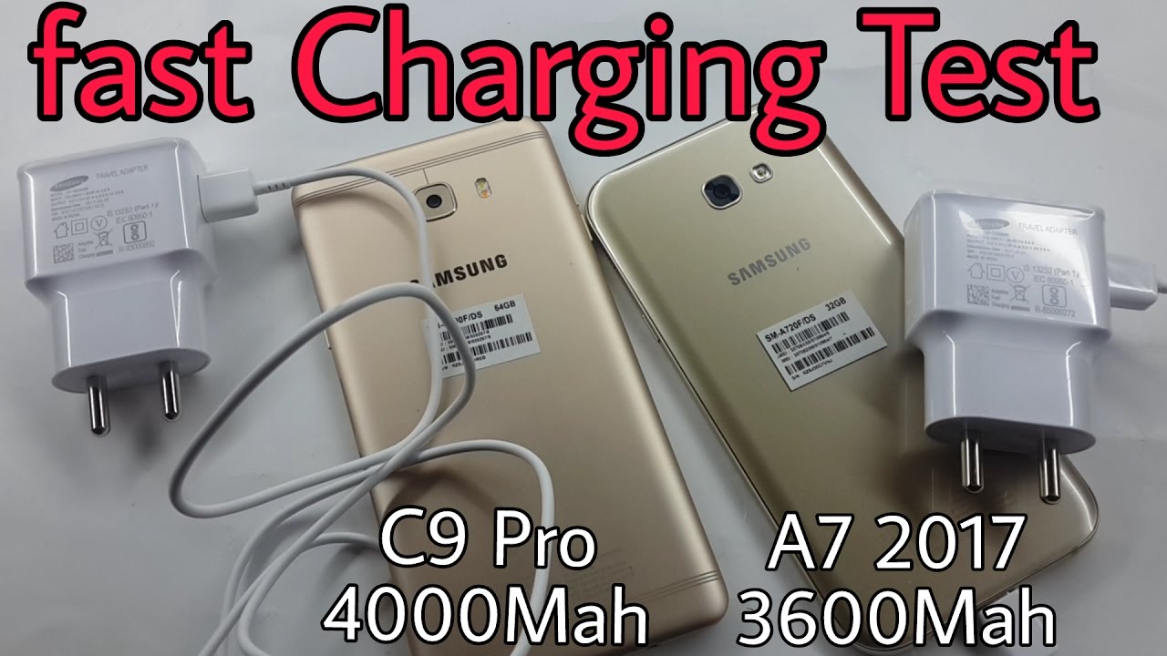 Galaxy C9 Pro Vs A7 2017 fast Charging Test
