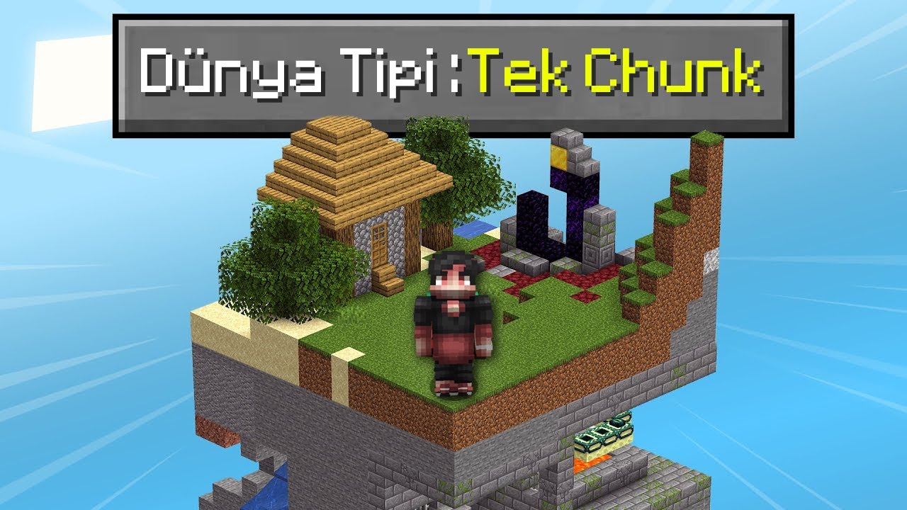 Minecraft'ı TEK CHUNK'TA Bitirdim!