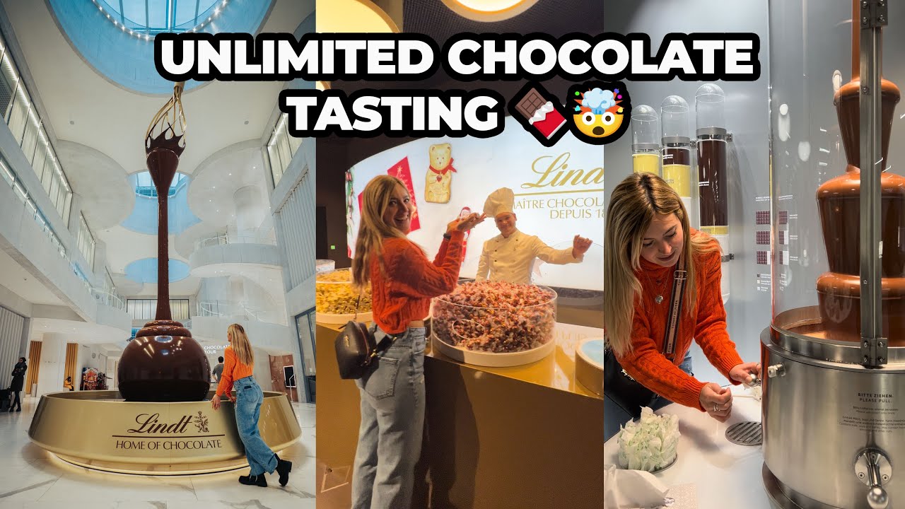 Lindt Home of Chocolate in Switzerland 🇨🇭🍫 Unlimited Chocolate Tasting Experience!