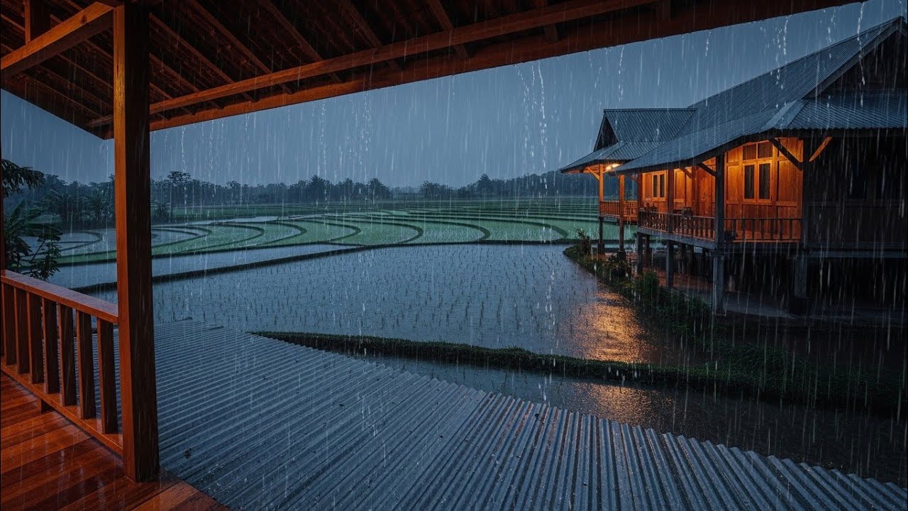 Relaxing Midnight Rain at Night for Sleeping, Studying and Inner Peace