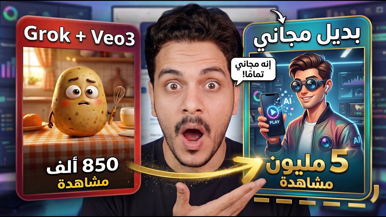 أفضل 5 بدائل Grok 2026 مجاني | عمل فيديو بالذكاء الاصطناعي مجانا 100% | حل مشكلة جروك