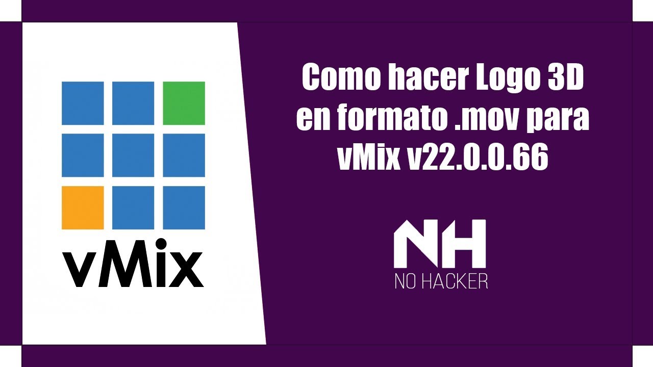 Como hacer logo 3D en formato .mov para vMix | 2019
