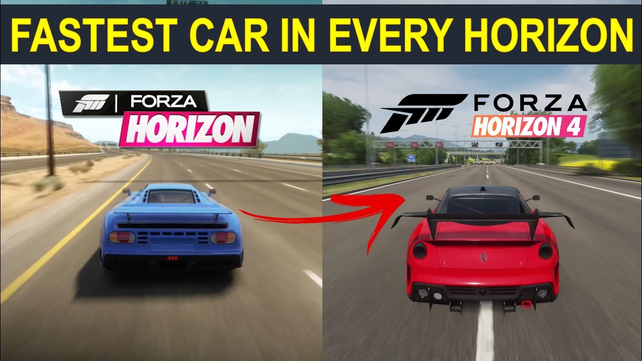 FASTEST Car In Every Forza Horizon 1,2,3,4 l Evolution of Fastest Car in Forza Horizon 1-4