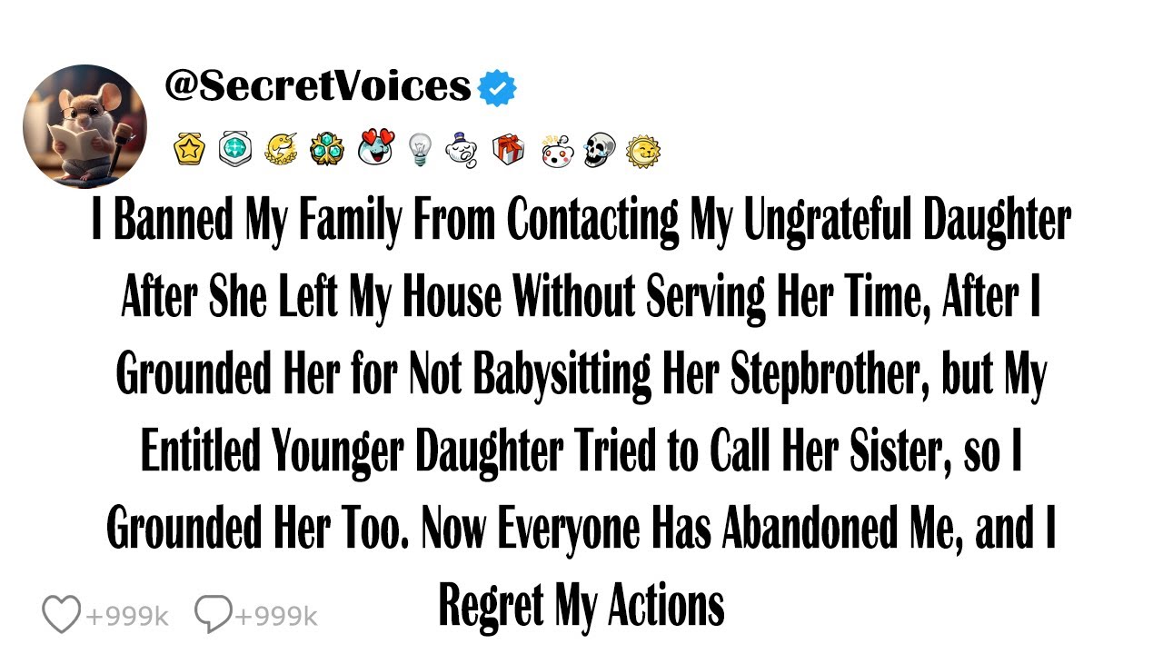 I Banned My Family From Contacting My Ungrateful Daughter After She Left My House Without Serving...