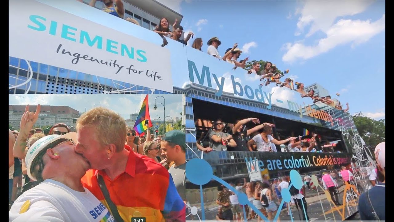 CSD / Pride Parade 2018 Berlin, Y.M.C.A. Partysong vom SIEMENS-Truck