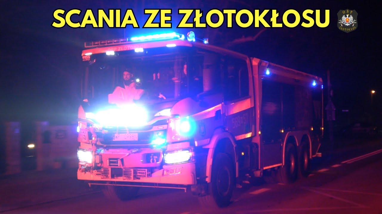 NOWA 3-OSIOWA SCANIA DLA OSP ZŁOTOKŁOS! Powitanie wozu 569[M]57 GCBA 8,3/63 Scania P450/WISS