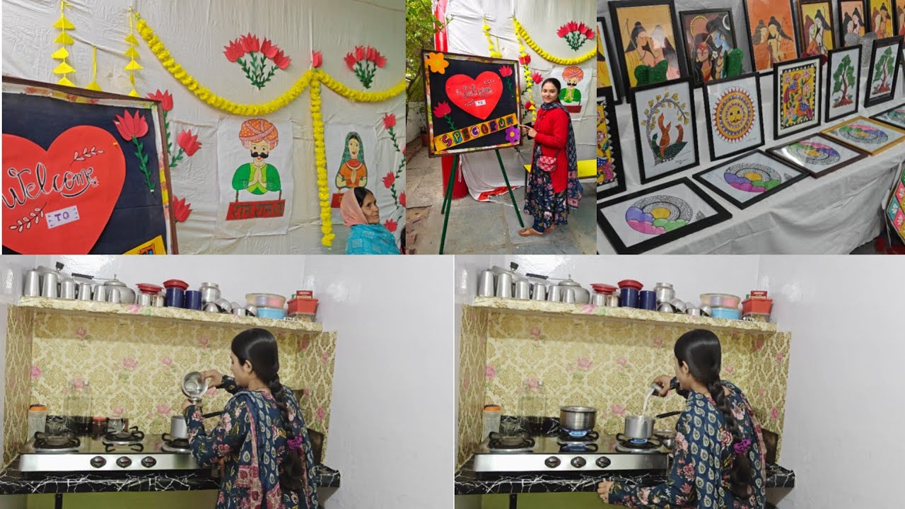 🌺कहना आसान है करना मुश्किल🤷‍♀️दोनों बेटियों की वजह से आज proud हुआ खुद पर❤School Exhibition❤