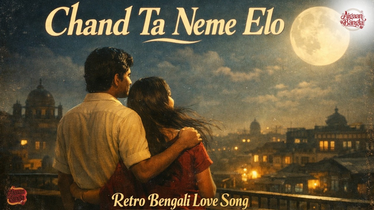 Chand Ta Neme Elo | Retro 70s Bengali Romantic Song | Vintage Moonlight Love Melody