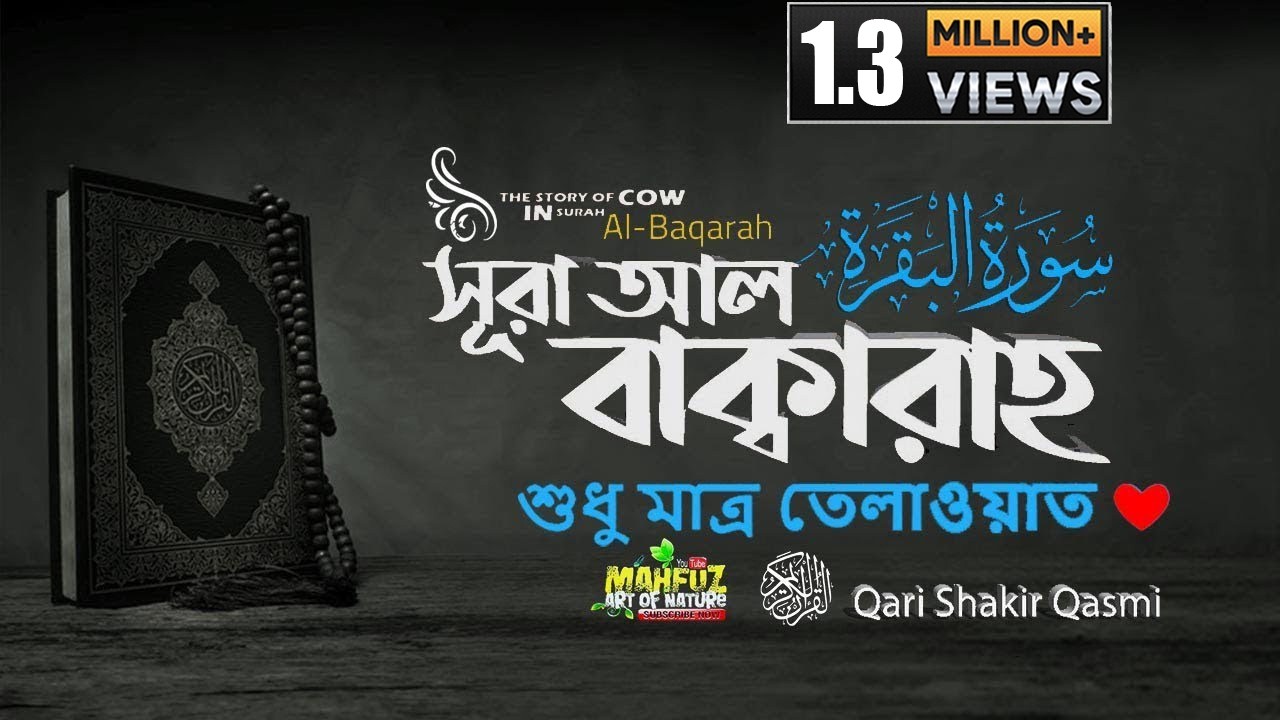 সূরা আল বাক্বারাহ  سورة البقرة তেলাওয়াত Surah Al Baqarah ❤ Qari Shakir Qasmi ▶ mahfuz art of nature