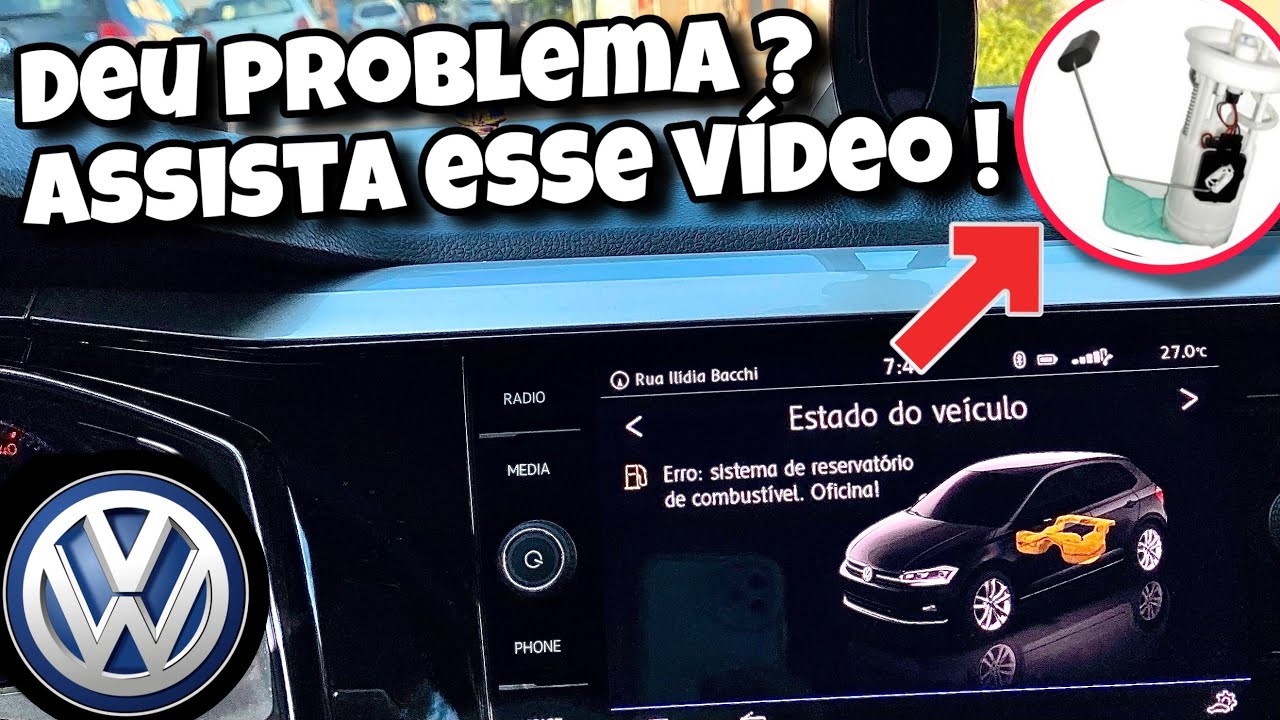 Erro: sistema de reservatório de combustível. Oficina! Volkswagen