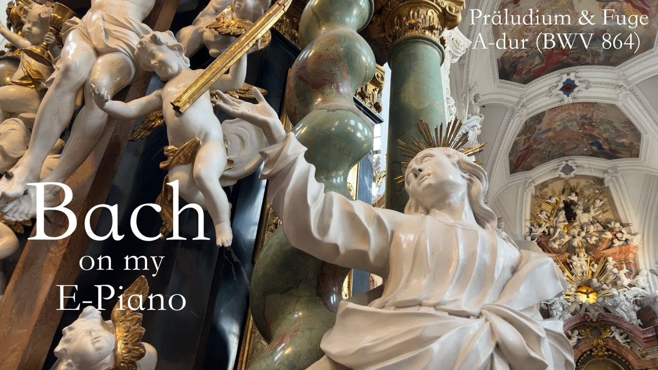 Bach on my E-Piano. Präludium & Fuga A-Dur (BWV 864). J.S.Bach: The Well-Tempered Clavier, Book 1