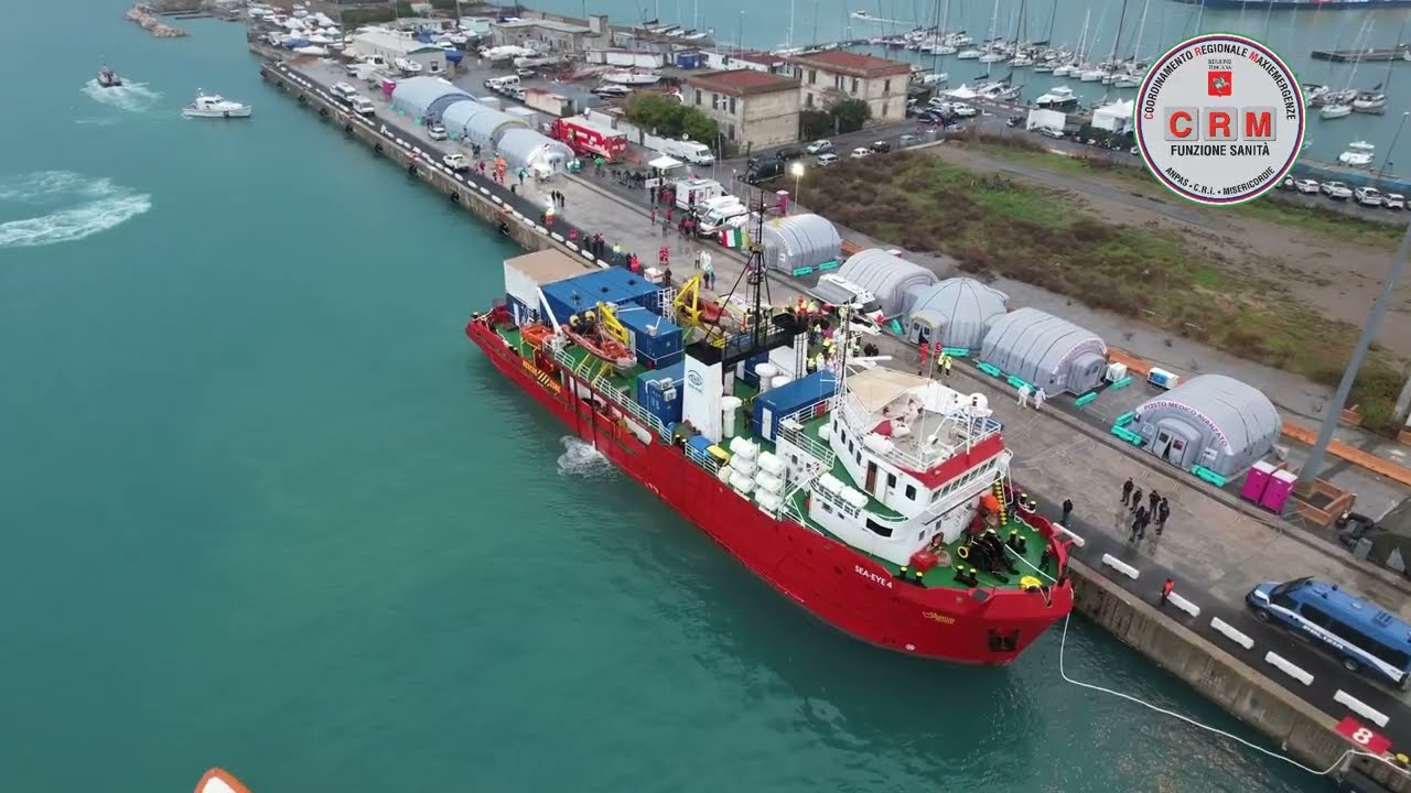 Montaggio Modulo Sanitario Regionale della Toscana presso il Porto di Livorno 22 e 23 Dicembre 2022
