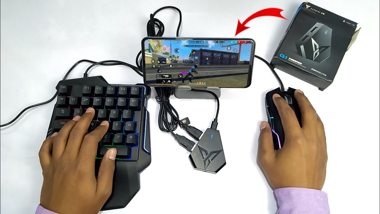 Flydigi q1 unboxing and full setup for play free fire with keyboard and mouse in mobile without app