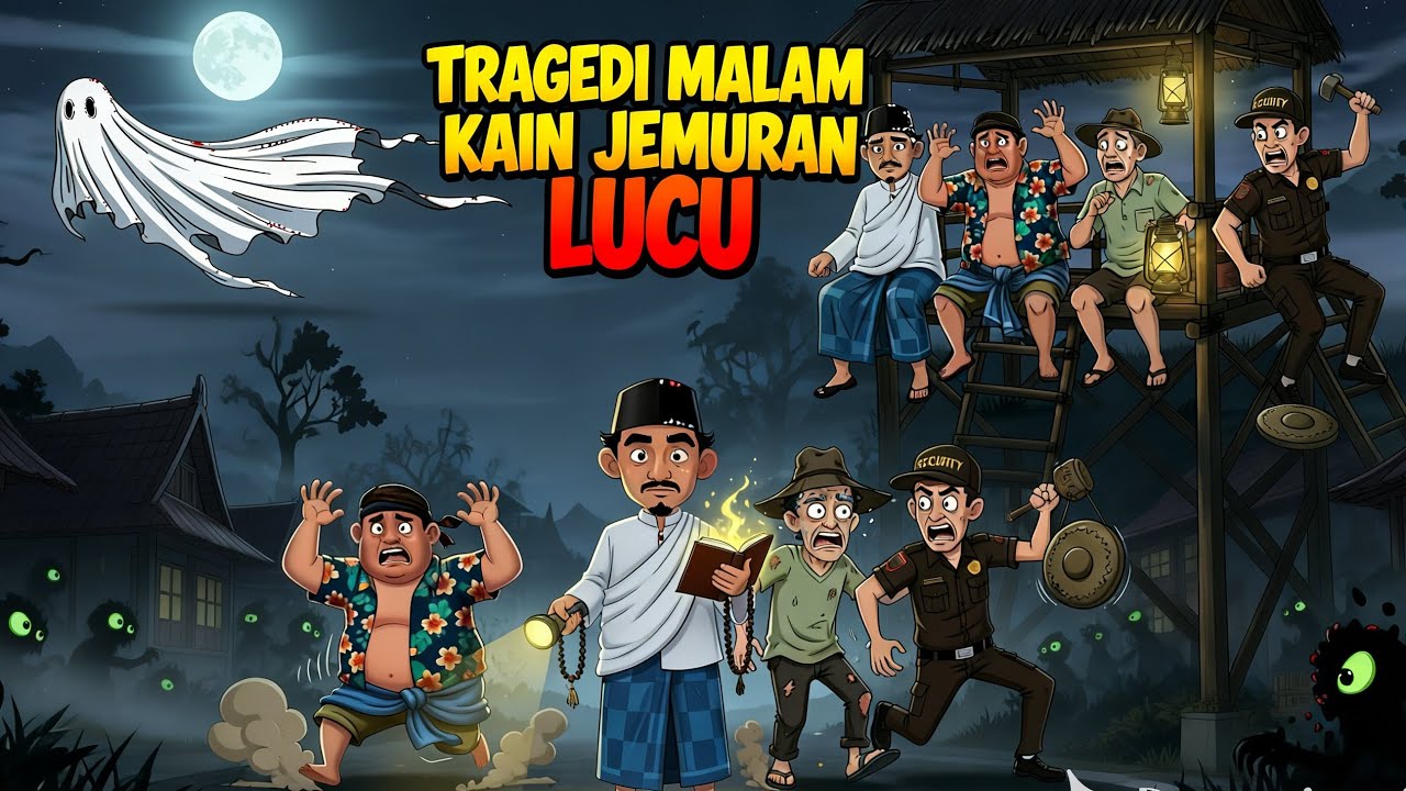 TRAGEDI MALAM KAIN JEMURAN LUCU/ANIMASI AI