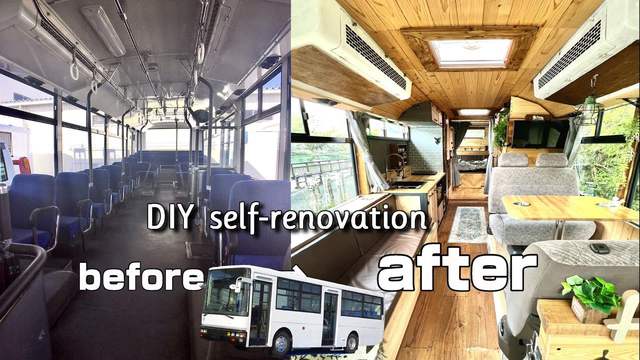 【総集編まとめ】素人が路線バスをDIYでキャンピングカーに改造してみた｜Before After | DIY converted a route bus into a Camper bus