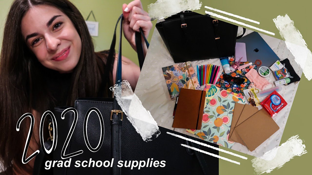WHAT'S IN MY BACKPACK?: grad school supplies haul 2020!