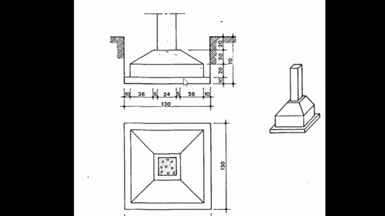 Calcule le Métré d'un Semelle Isolée (Tronc Pyramide)