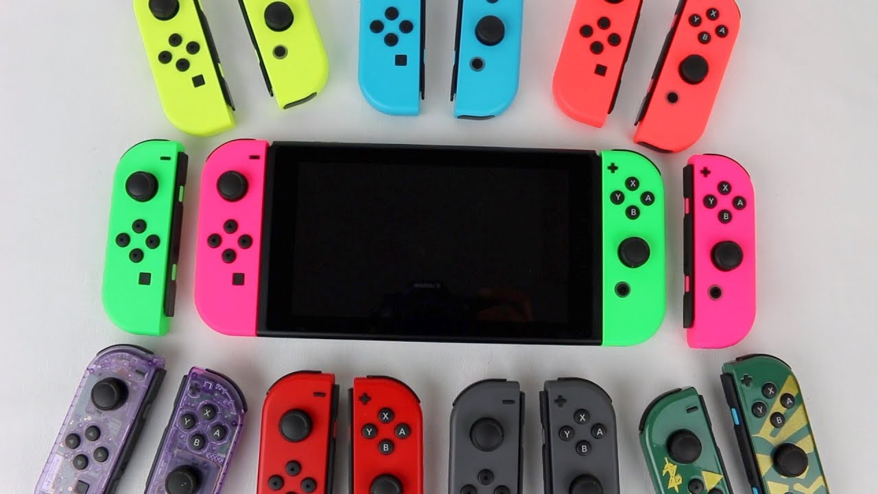 Nintendo Switch Neon Pink (L) & Neon Green (R) Joy-Cons Unboxing