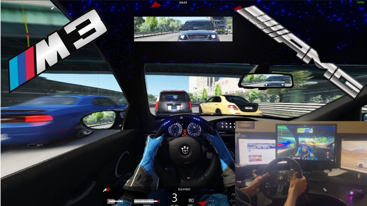 Никаких пробок на Hesi M3 и E63!!! Logitech G923 #nohesi #assettocorsa
