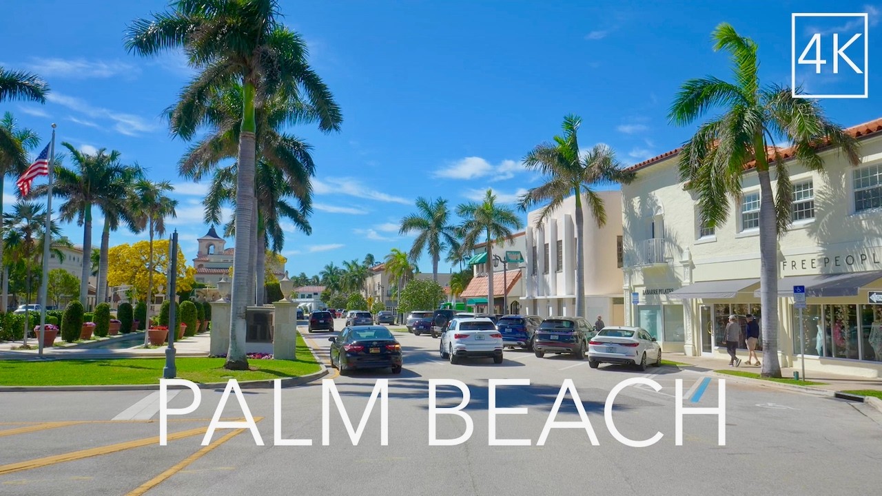 Palm Beach Florida Scenic City Drive 4K -  Billionaires' Row Driving Tour
