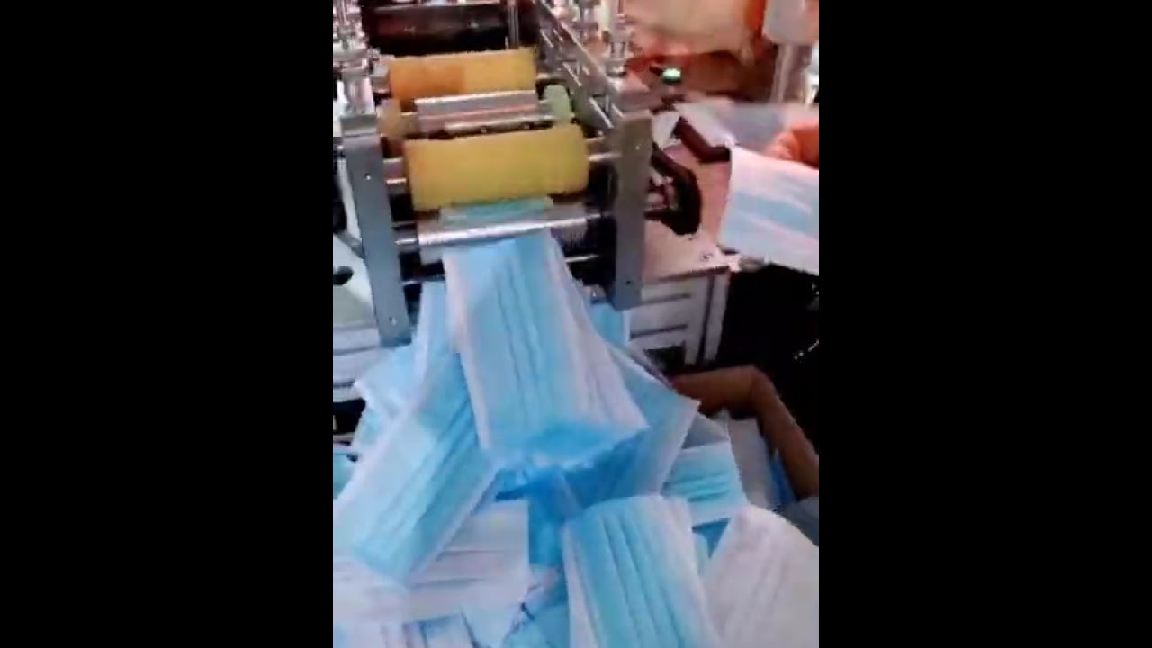 Maskenschneidemaschine Maskenschwei&szlig;maschine halbautomatische Maskenmaschine auf Lager Video