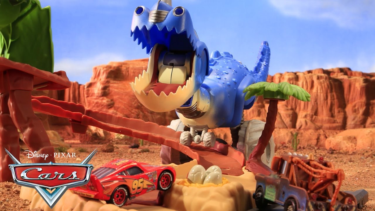 Lightning McQueen and Mater&rsquo;s Dinosaur Course Adventure! | Pixar Cars | @disneyjr
