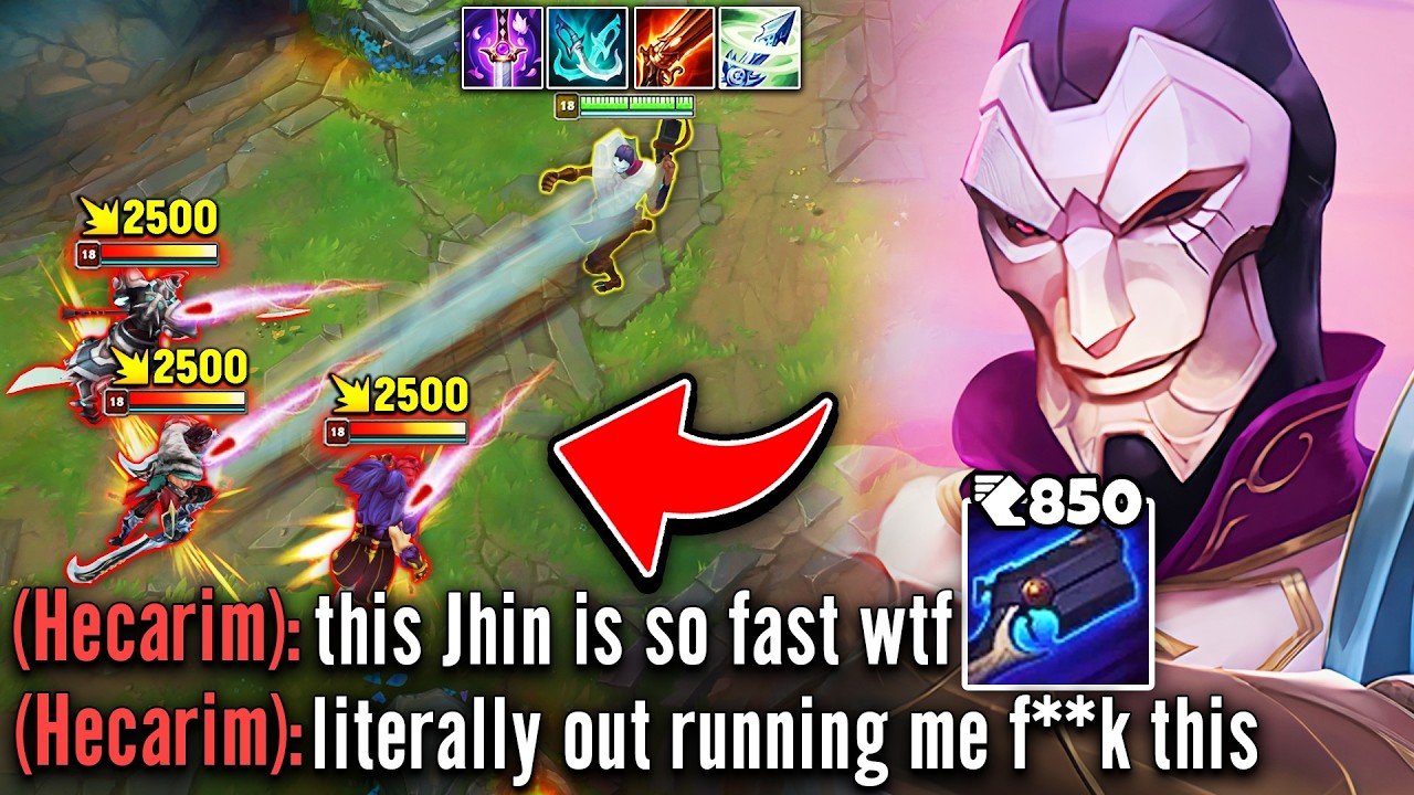 Jhin but I'm so fast I can out run the whole enemy team... (THEY WERE SO MAD LOL)