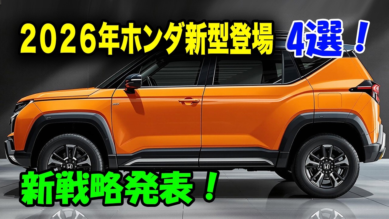 ２０２６年に登場する、ホンダ新型車 4選！新型フィット5からクロスカントリーSUVまで全4台の魅力に迫！